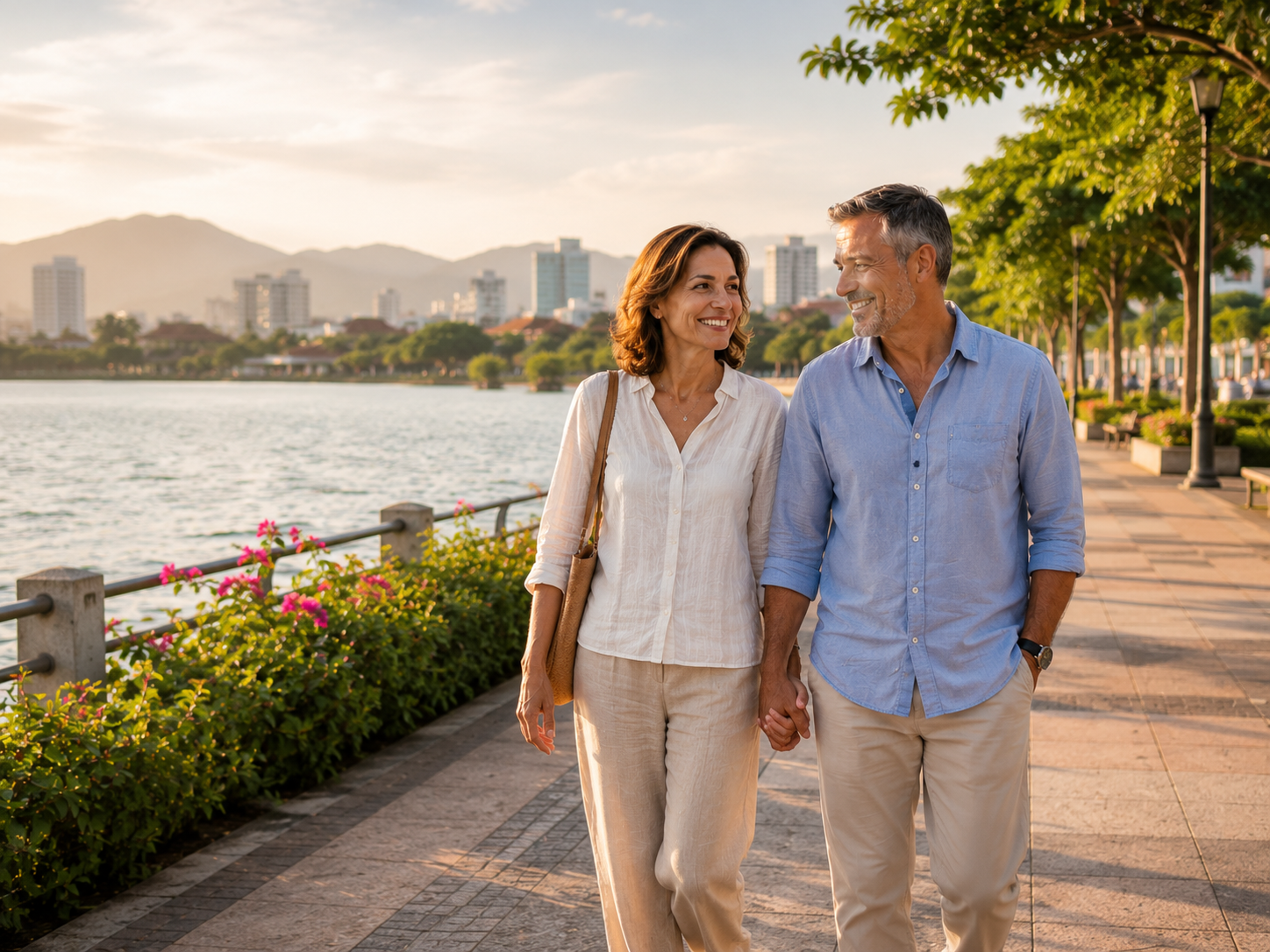 Retired couple considering retirement options in Asia